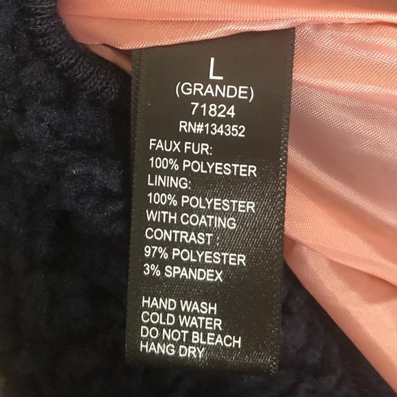 Fluffy Pink and Blue Pullover Coat - Picture 6 of 6